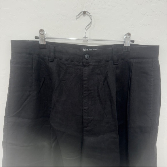 Brandini Black Linen Shorts Men’s 36 Capsule Spring Summer Minimalist - Picture 2 of 6